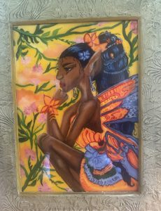 Oil on wood, Ember Wings
